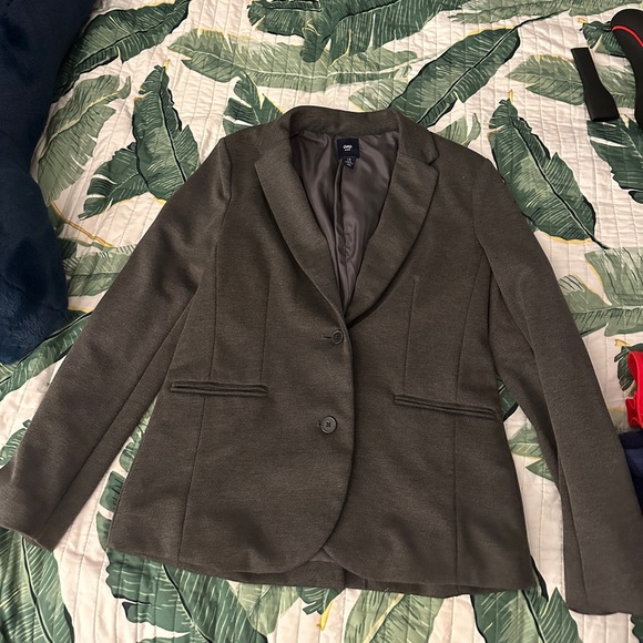 Gray GAP Modern Fit Blazer with Notched Lapels - Picture 2 of 7